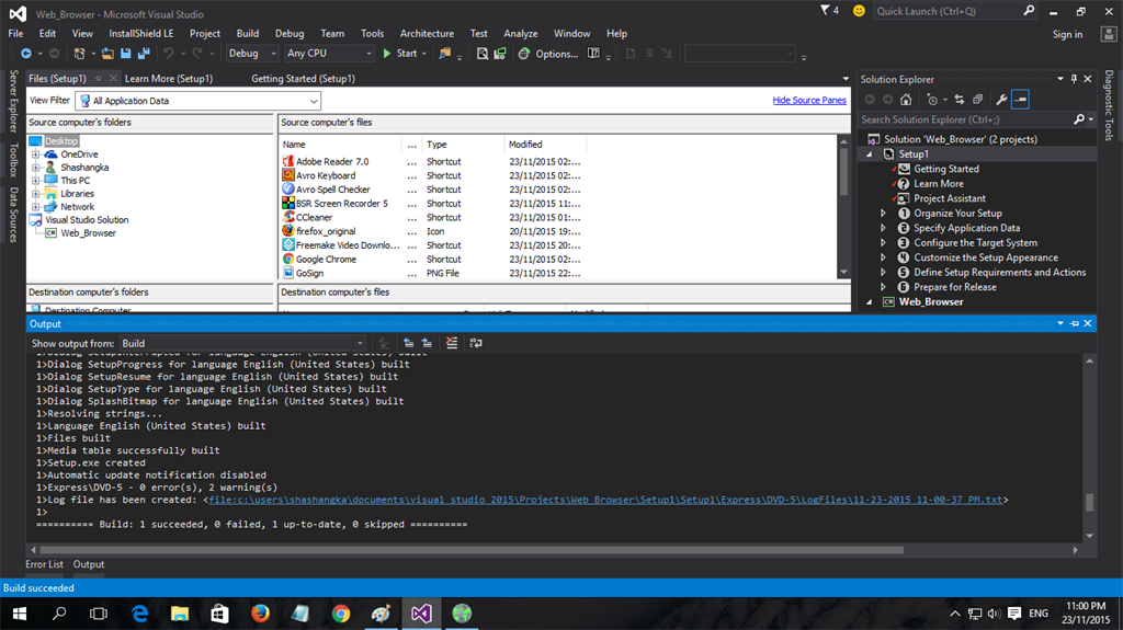 Finally build the project